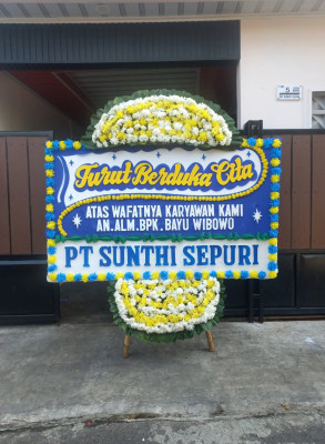 Papan Bunga Duka di Kosambi Timur